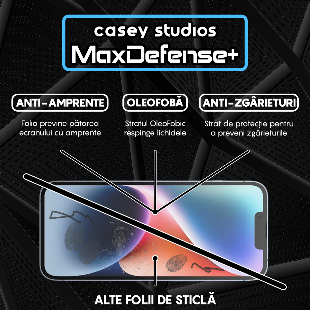 Folie Sticla MaxDefense+ - iPhone 14 - Clear