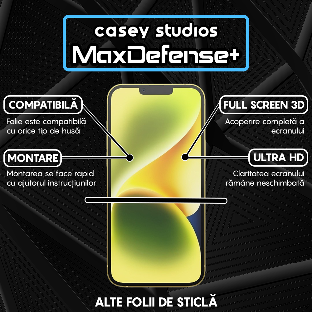 Folie Sticla MaxDefense+ - iPhone 14 Plus - Clear