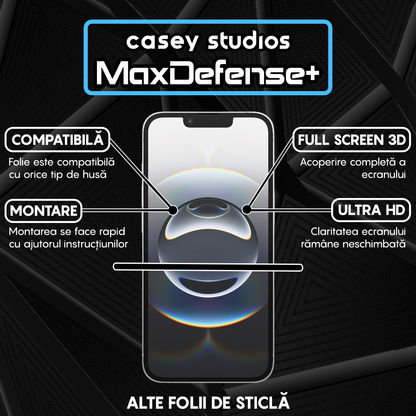 Folie Sticla MaxDefense+ - iPhone 16e - Clear