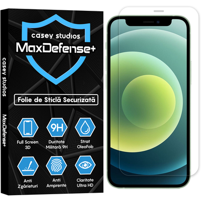 MaxDefense+ Glass Screen Protector - iPhone 12 Mini - Clear