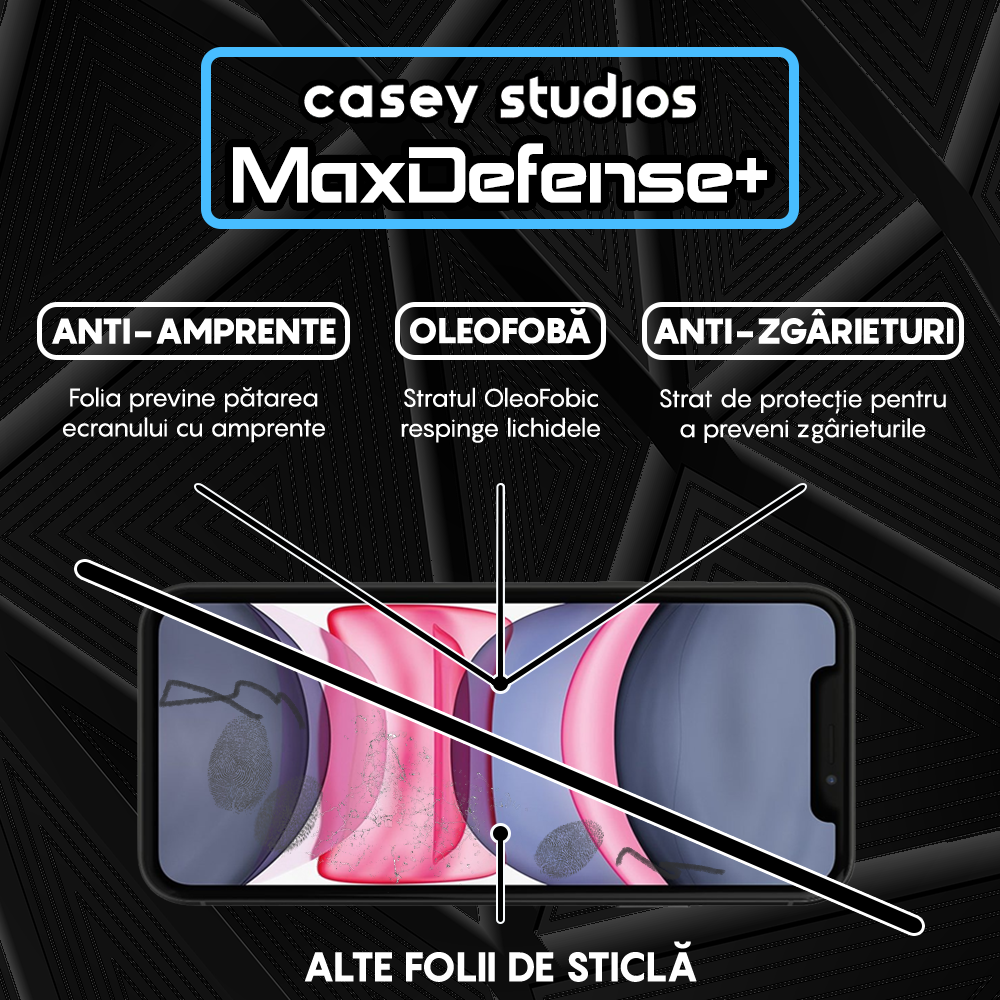 Folie Sticla MaxDefense+ - iPhone XR/11 - Clear