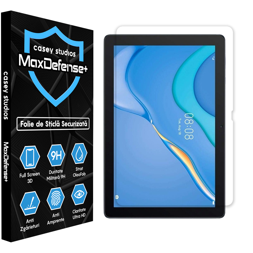 Folie Sticla MaxDefense+ - Huawei MatePad T 10 9.7"/T 10 9.7" 2020 - Clear