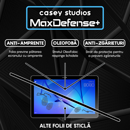 MaxDefense+ Tempered Glass Screen Protector - Huawei MediaPad T3 10" - Clear
