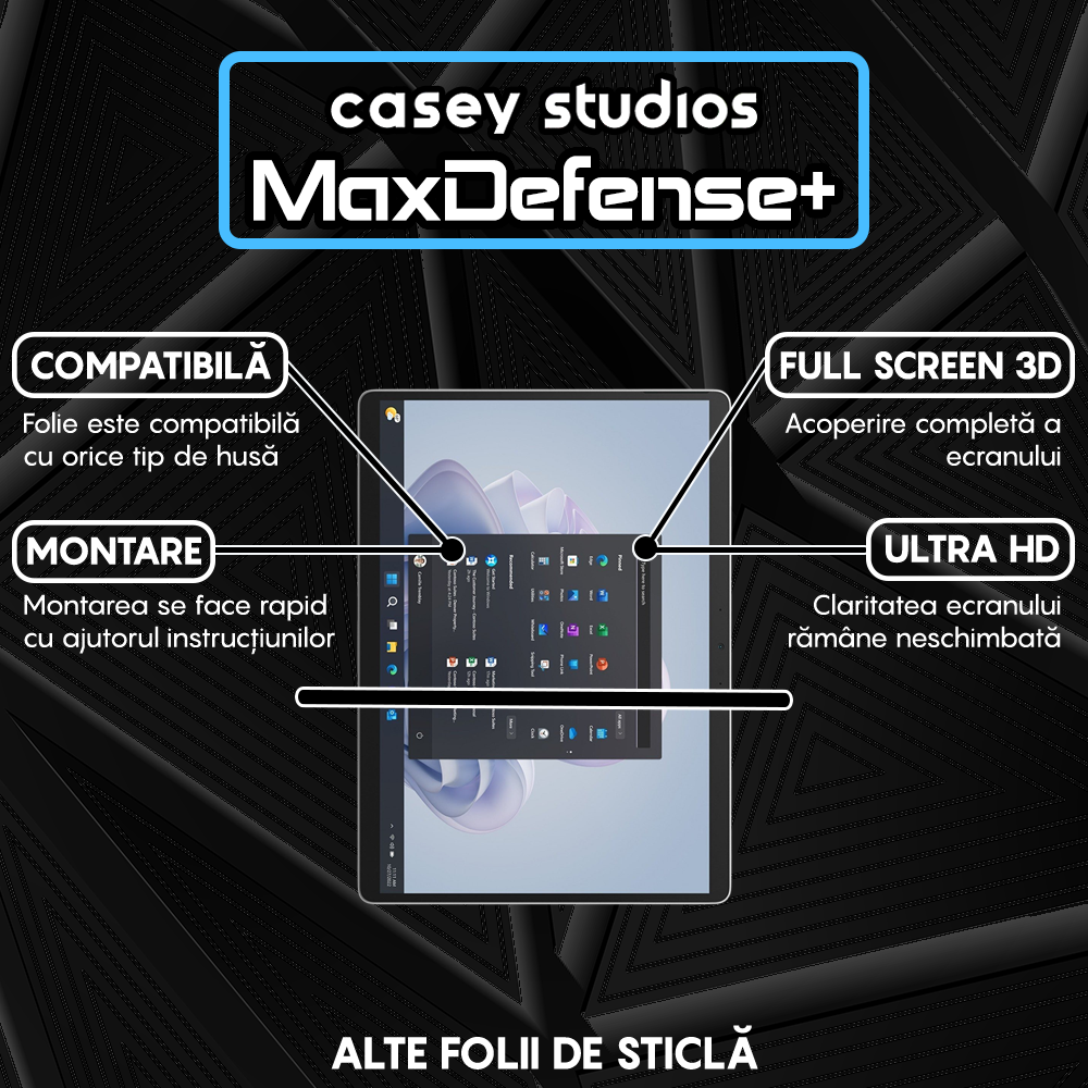 MaxDefense+ Glass Film - Microsoft Surface Pro 9 - Clear