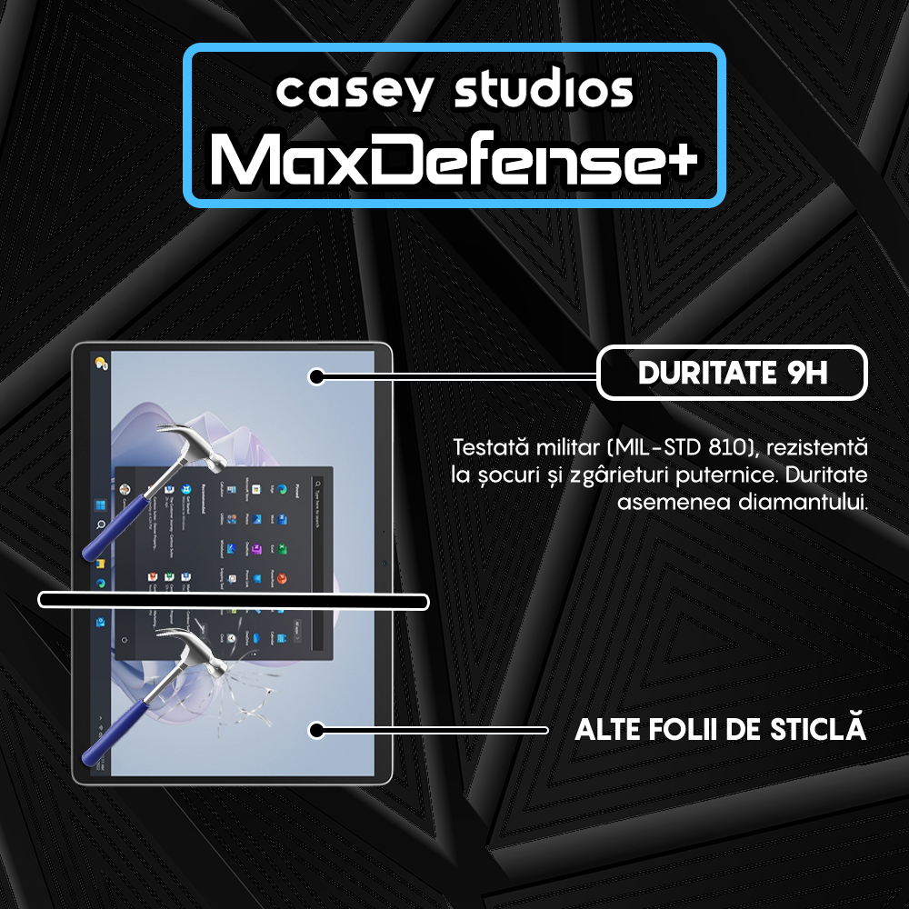 MaxDefense+ Glass Film - Microsoft Surface Pro 9 - Clear