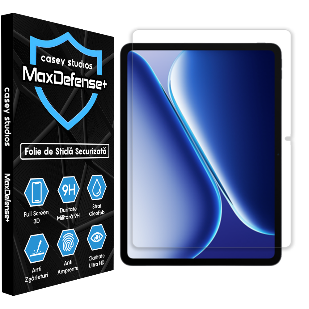 Folie Sticla MaxDefense+ - OnePlus Pad Go 2 - Clear