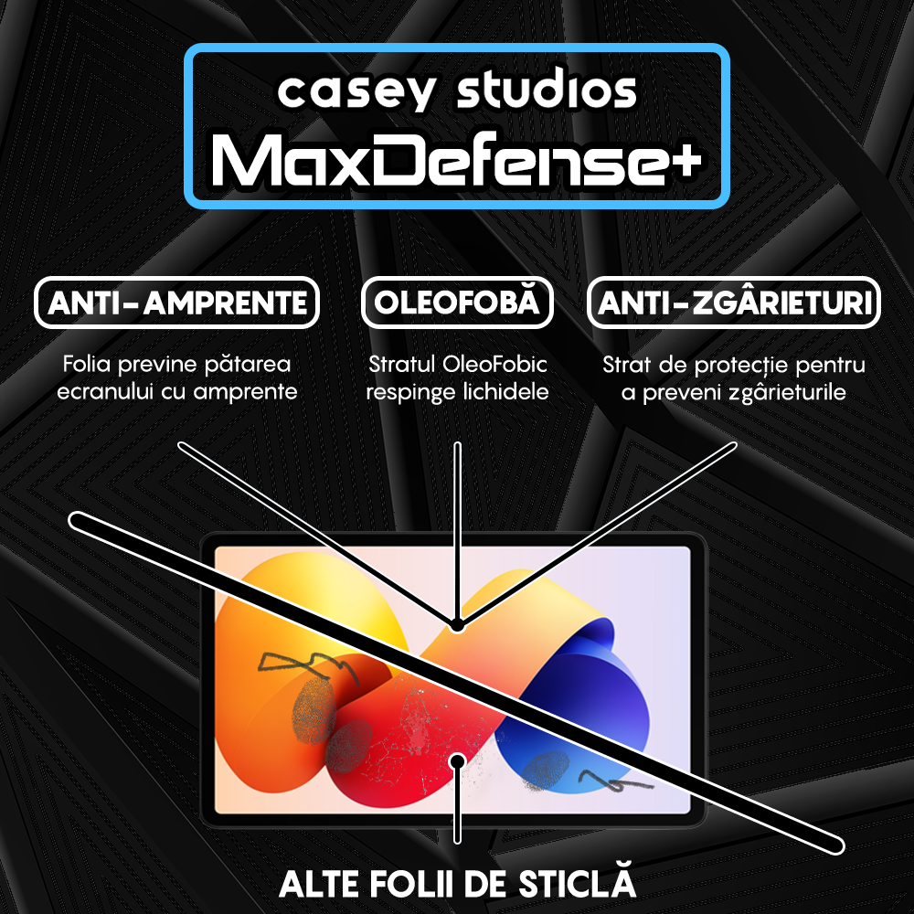 Folie Sticla MaxDefense+ - Xiaomi Redmi Pad 2 Pro - Clear