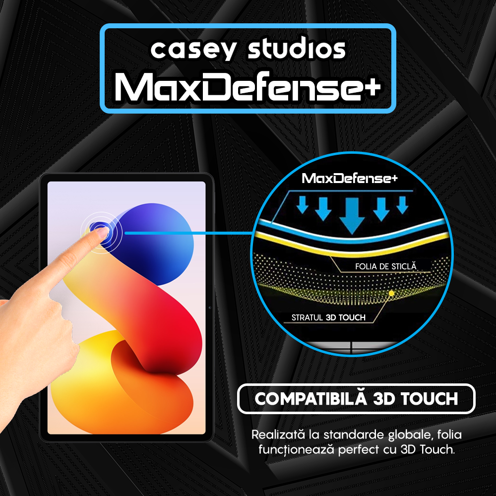 Folie Sticla MaxDefense+ - Xiaomi Redmi Pad 2 Pro - Clear