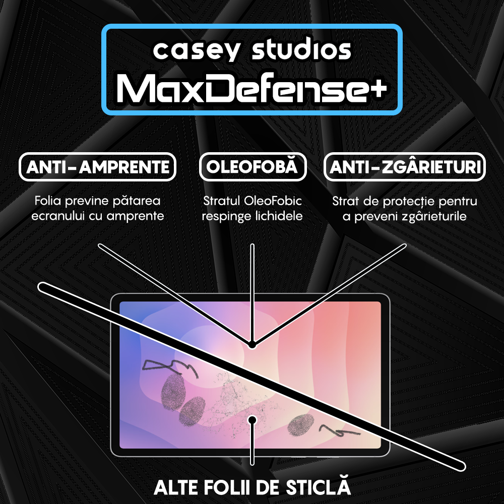 Folie Sticla MaxDefense+ - Galaxy Tab A11+ - Clear