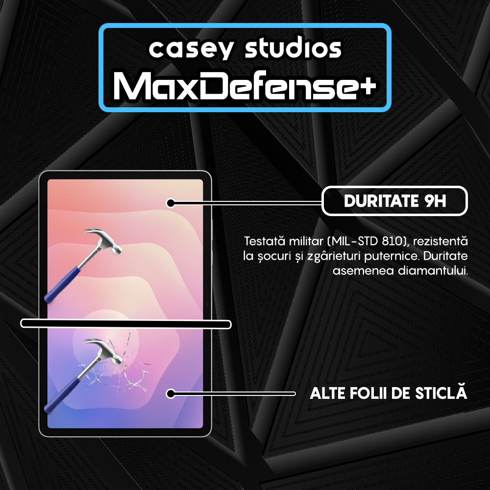 Folie Sticla MaxDefense+ - Galaxy Tab A11+ - Clear