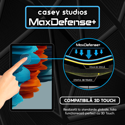 MaxDefense+ Glass Screen Protector - Samsung Galaxy Tab S9 FE 5G/S9/S8/S7 11" (T870/T875/T876B/X700/X706/X710/X716B) - Clear