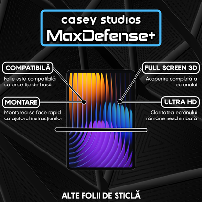 Folie Sticla MaxDefense+ - Xiaomi Pad 7 Pro - Clear