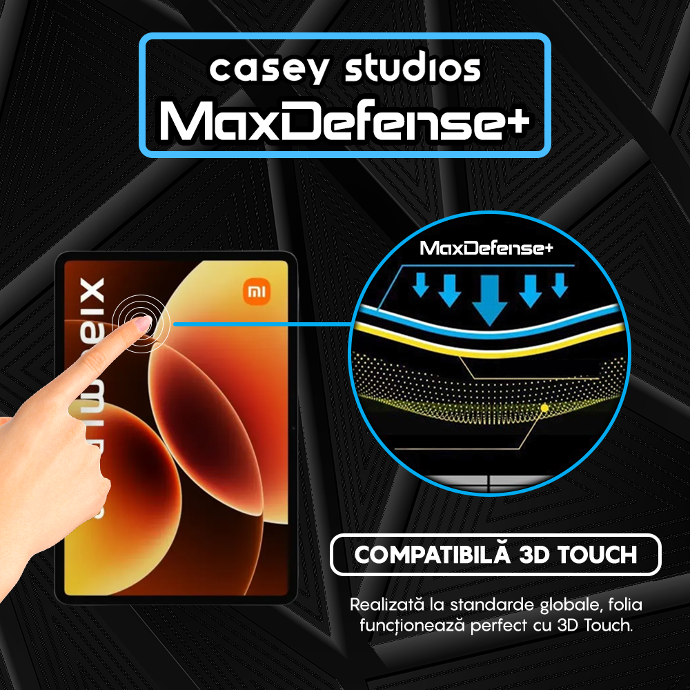 Folie Sticla MaxDefense+ - Xiaomi Pad 8 - Clear