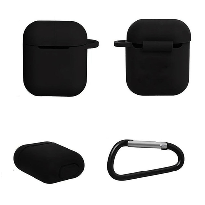 Husa Soft Silicone - AirPods 1/2 - Negru