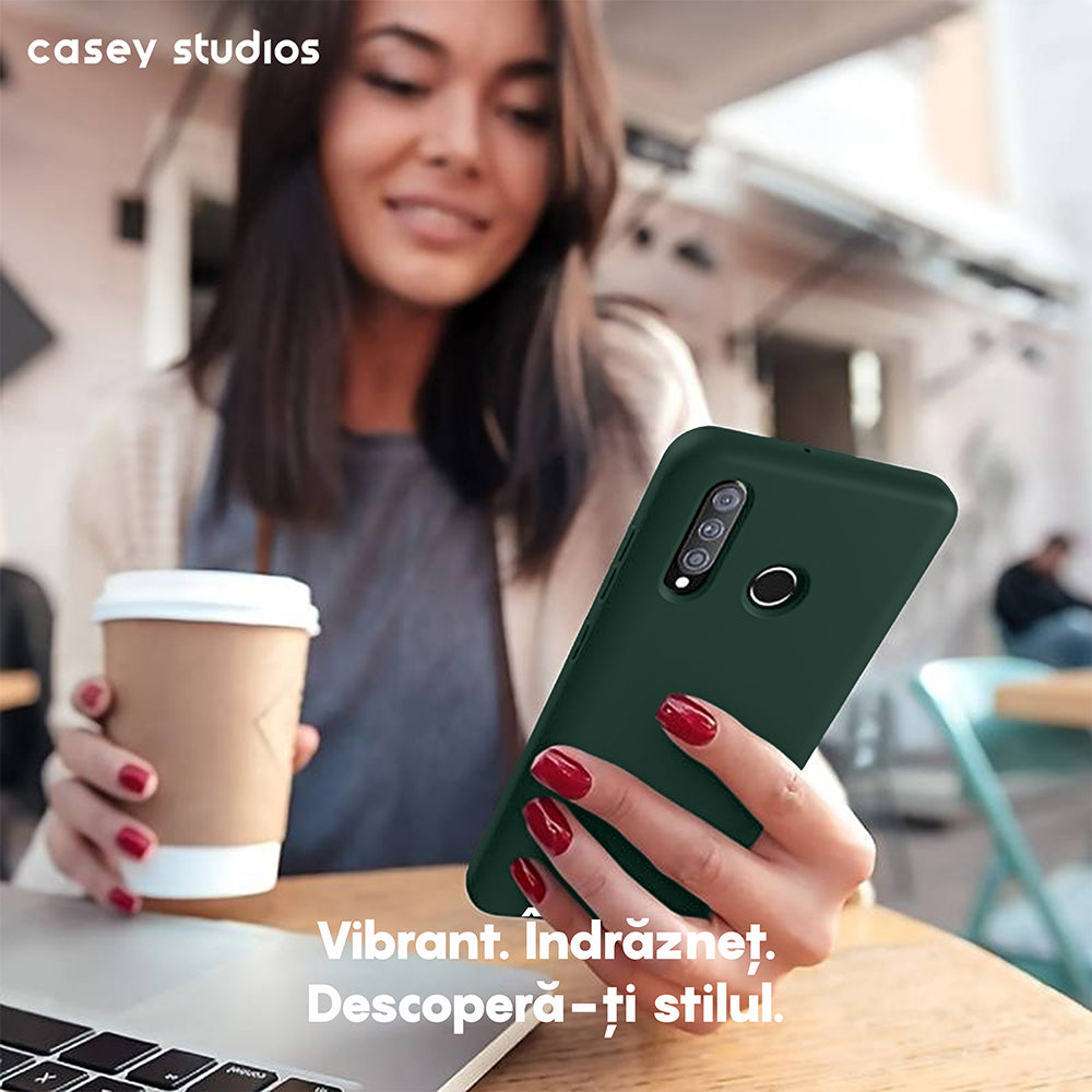 Soft Silicone Case - Huawei P30 Lite/P30 Lite New Edition - Dark Marine Green