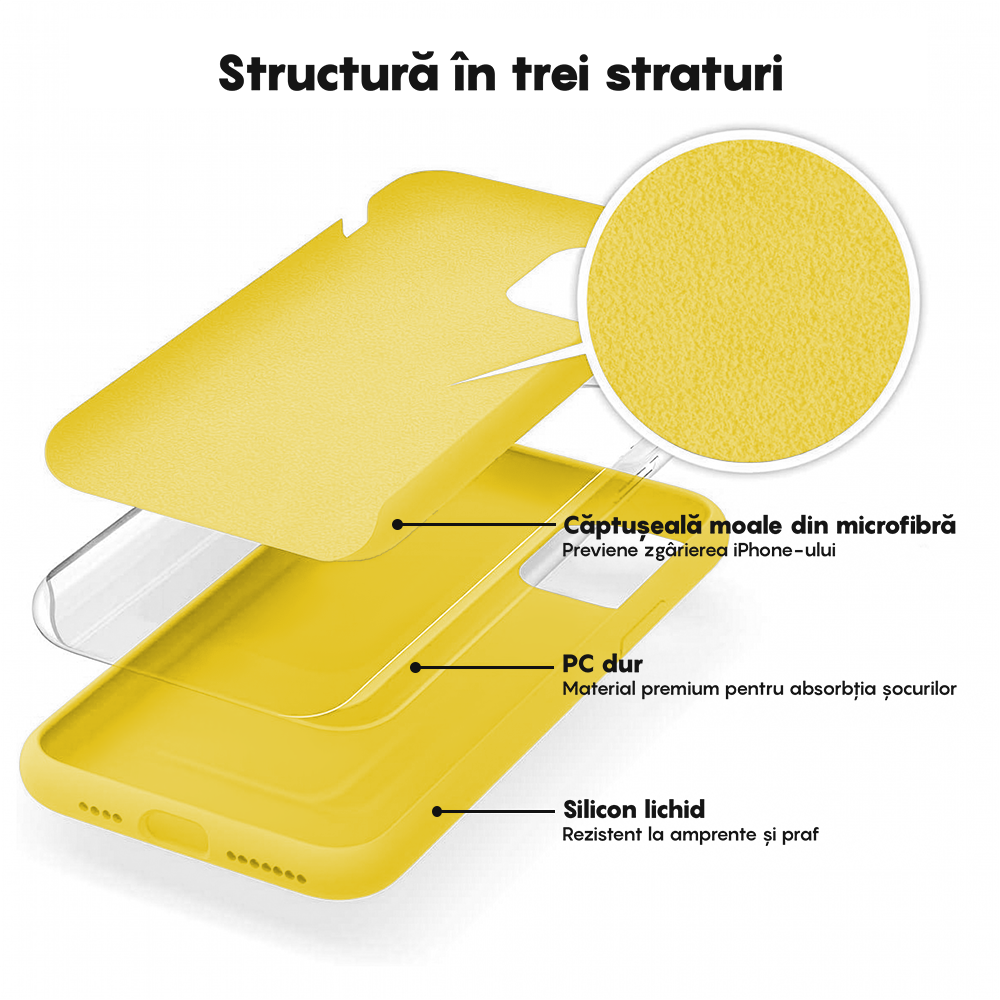 Husa Soft Silicone - iPhone 11 Pro Max - Yellow