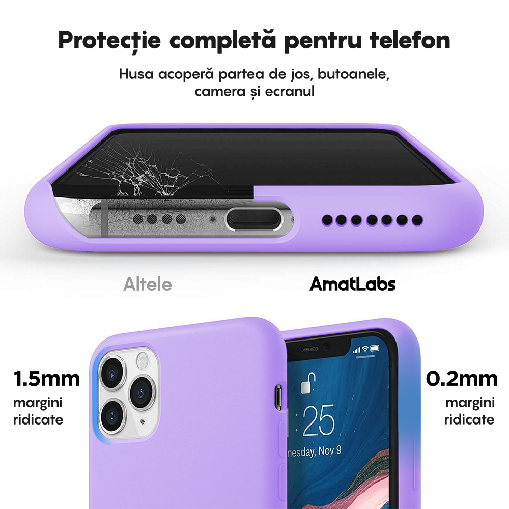 Husa Soft Silicone - iPhone 11 Pro Max - Light Lilac