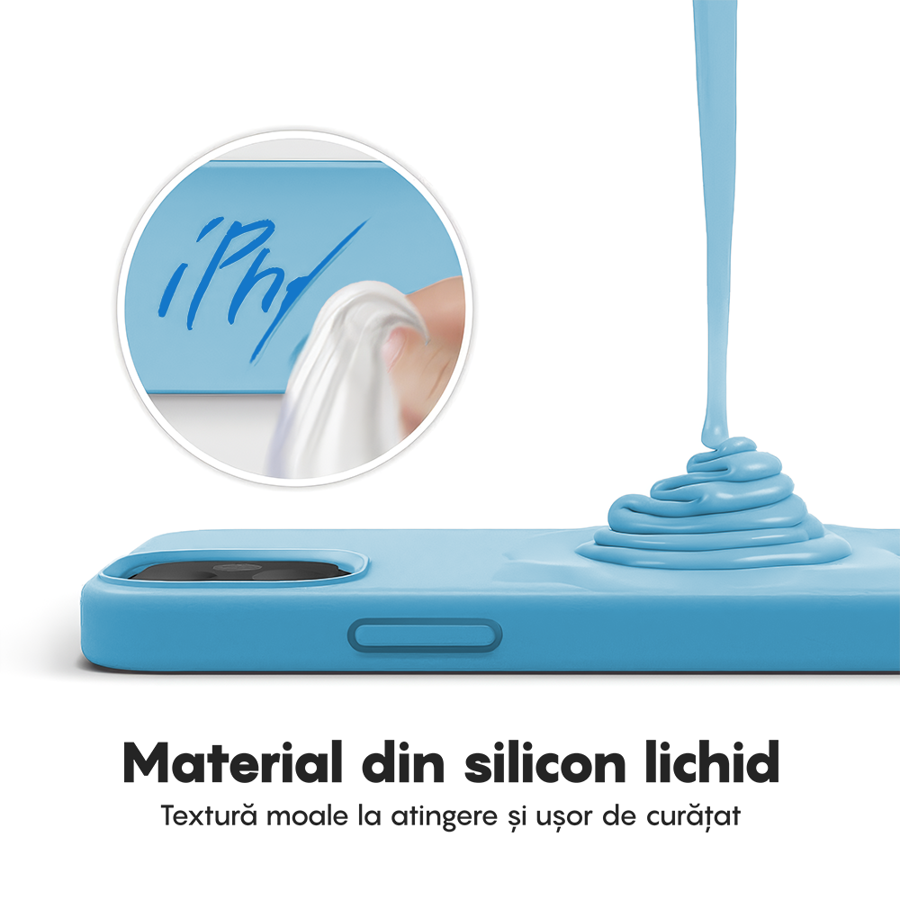 Husa Soft Silicone - iPhone 12/12 Pro - Cadet Blue