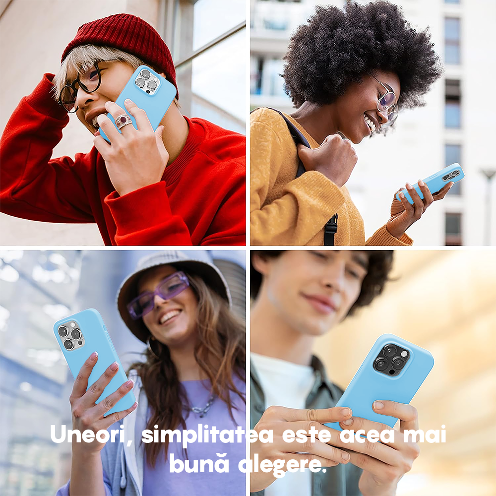 Husa Soft Silicone - iPhone 12/12 Pro - Cadet Blue