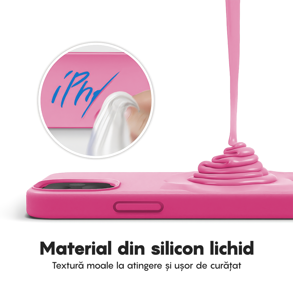Husa Soft Silicone - iPhone 12/12 Pro - Fuchsia