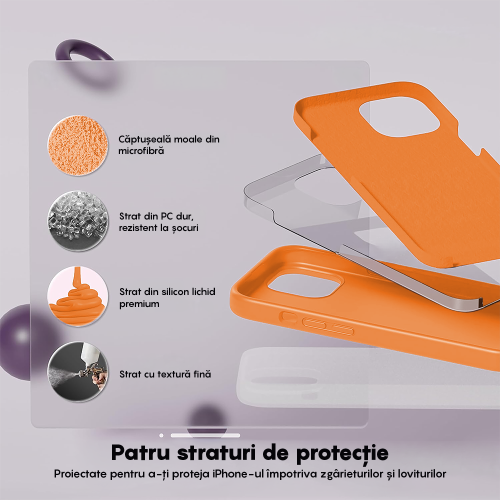Husa Soft Silicone - iPhone 13 - Nectarine