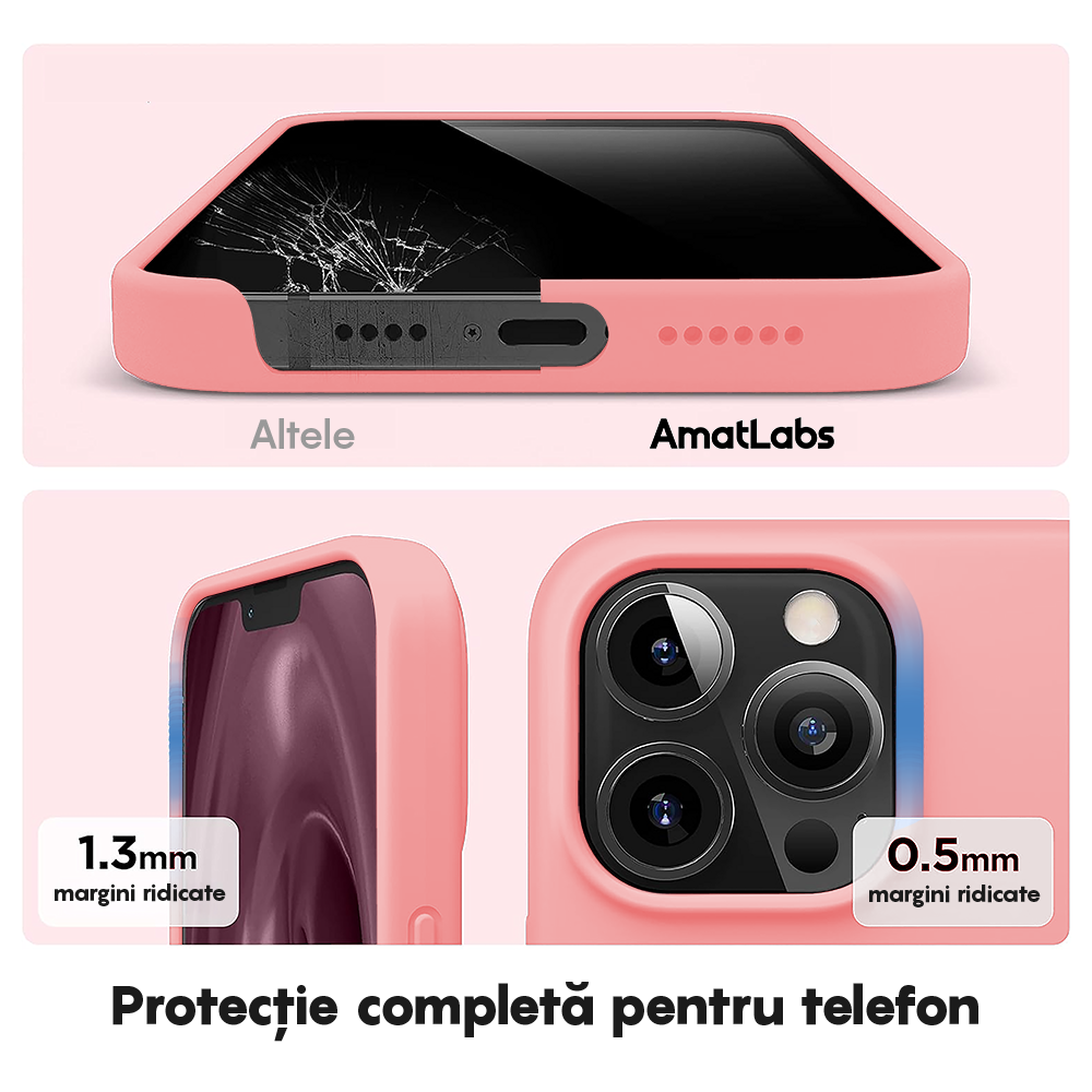 Husa Soft Silicone - iPhone 13 Pro - Roz