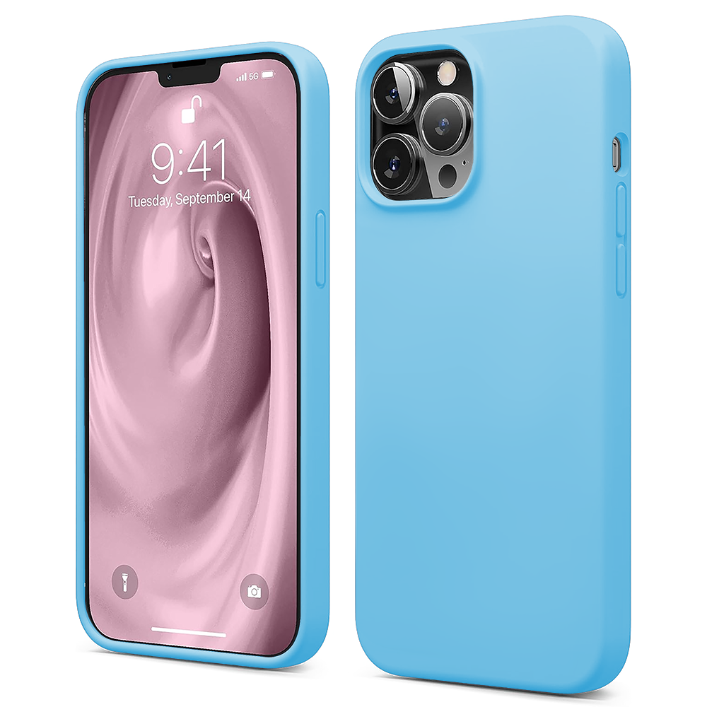 Husa Soft Silicone - iPhone 13 Pro - Cadet Blue