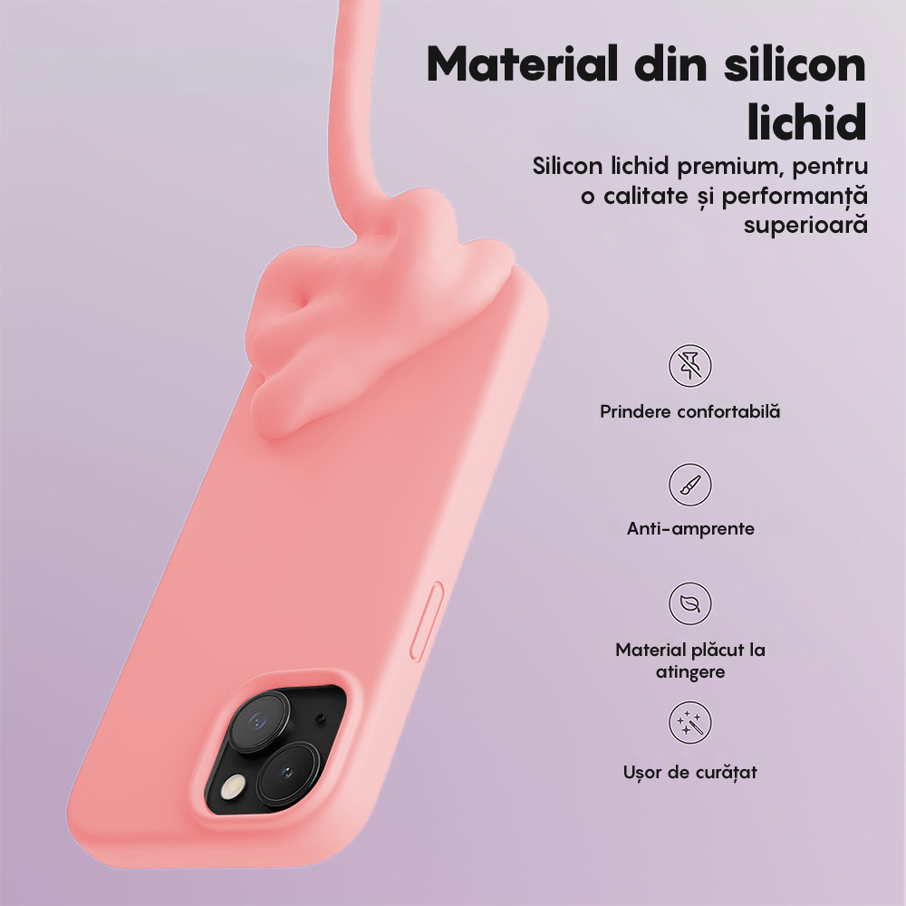 Husa Soft Silicone - iPhone 14 - Roz