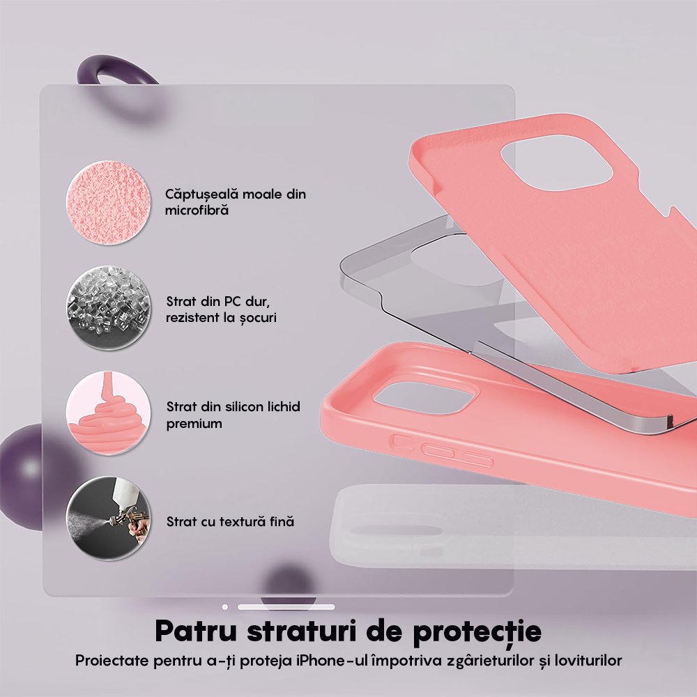 Husa Soft Silicone - iPhone 14 - Roz