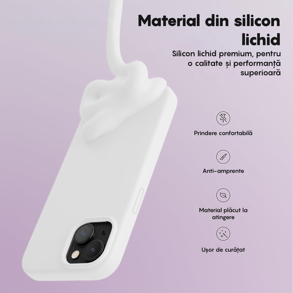 Husa Soft Silicone - iPhone 14 - Alb