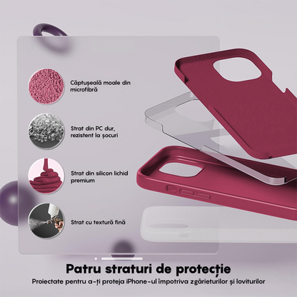 Husa Soft Silicone - iPhone 14 - Burgundy