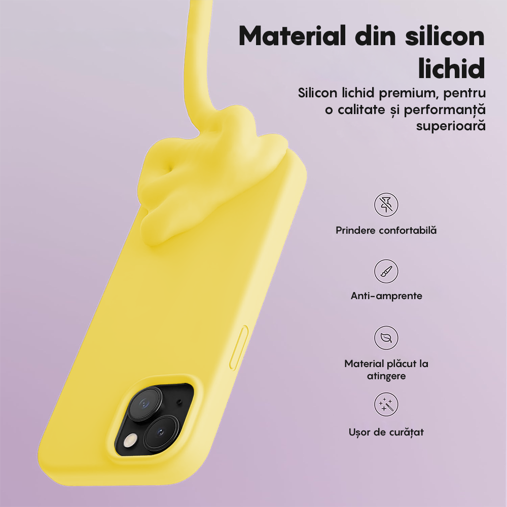Husa Soft Silicone - iPhone 14 Plus - Yellow