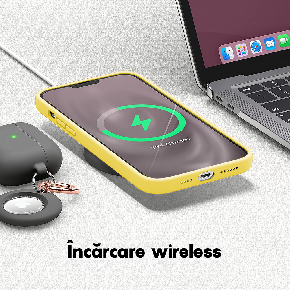 Husa Soft Silicone - iPhone 14 Plus - Yellow
