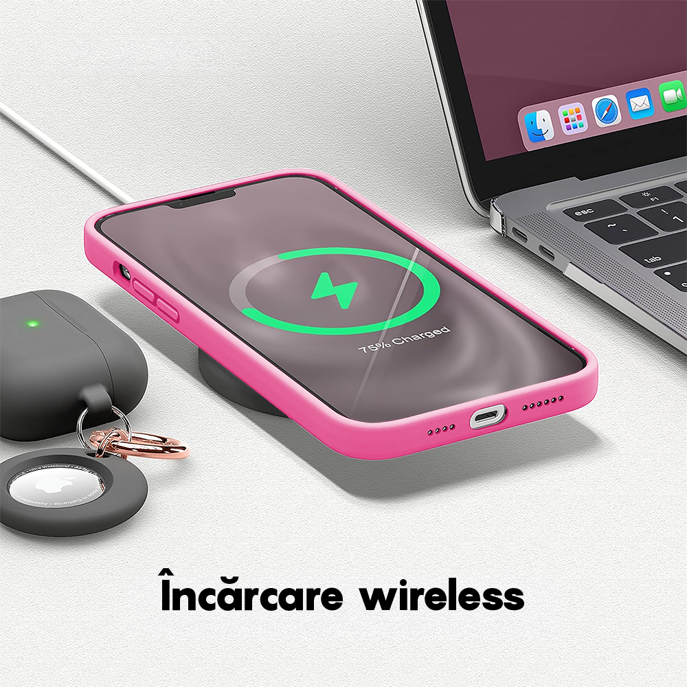Husa Soft Silicone - iPhone 14 Plus - Fuchsia