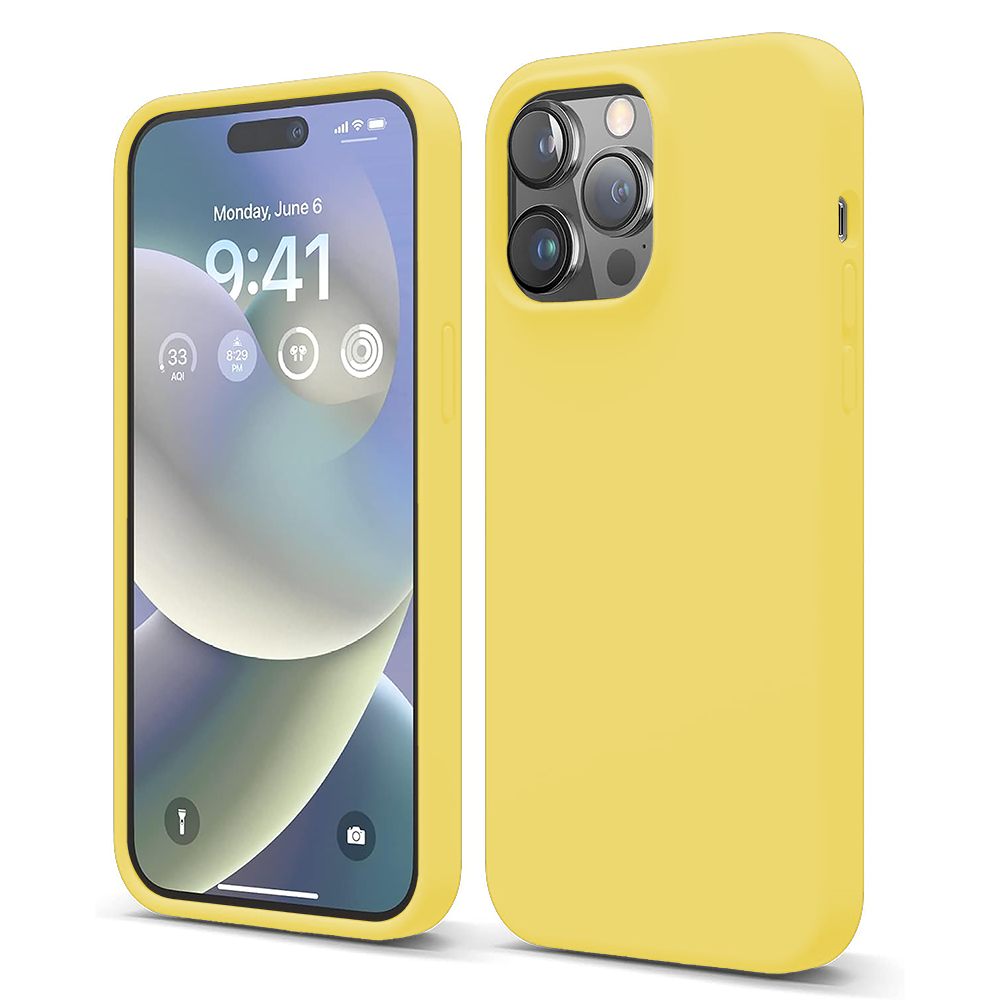 Husa Soft Silicone - iPhone 14 Pro Max - Yellow