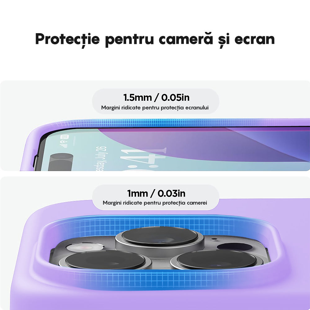 Husa Soft Silicone - iPhone 14 Pro Max - Light Lilac