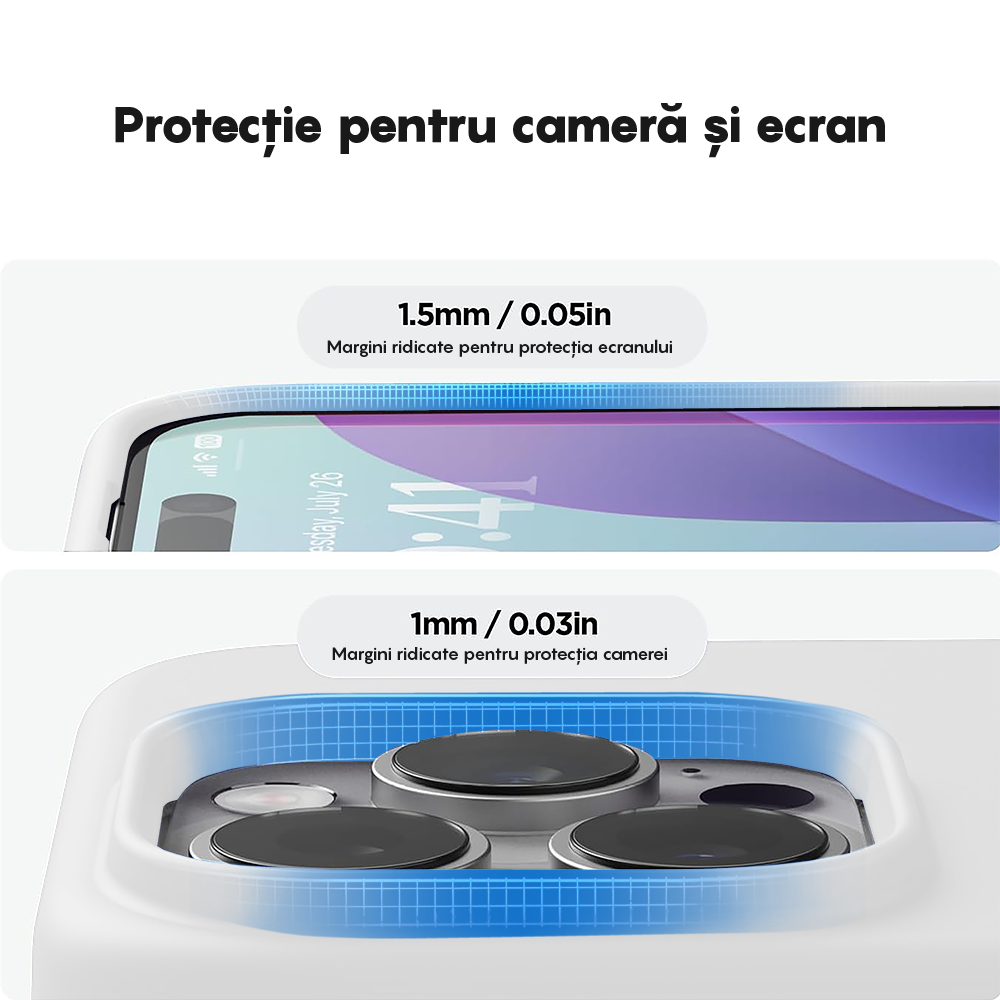 Husa Soft Silicone - iPhone 14 Pro Max - Alb