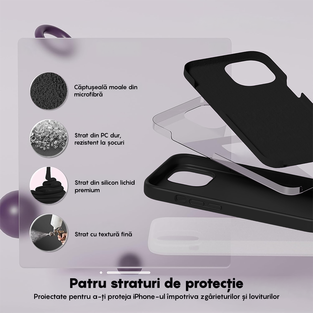Husa Soft Silicone - iPhone 14 Pro Max - Negru