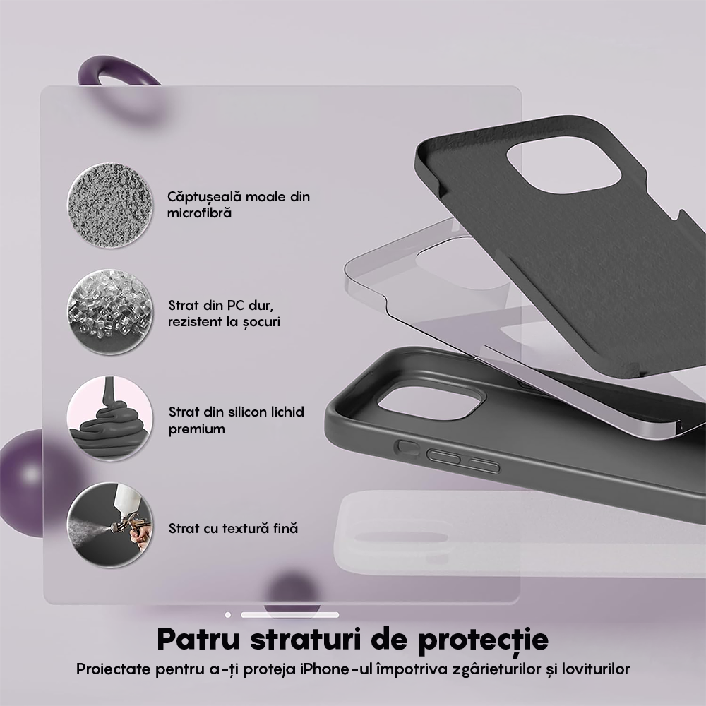 Husa Soft Silicone - iPhone 14 Pro - Dark Gray