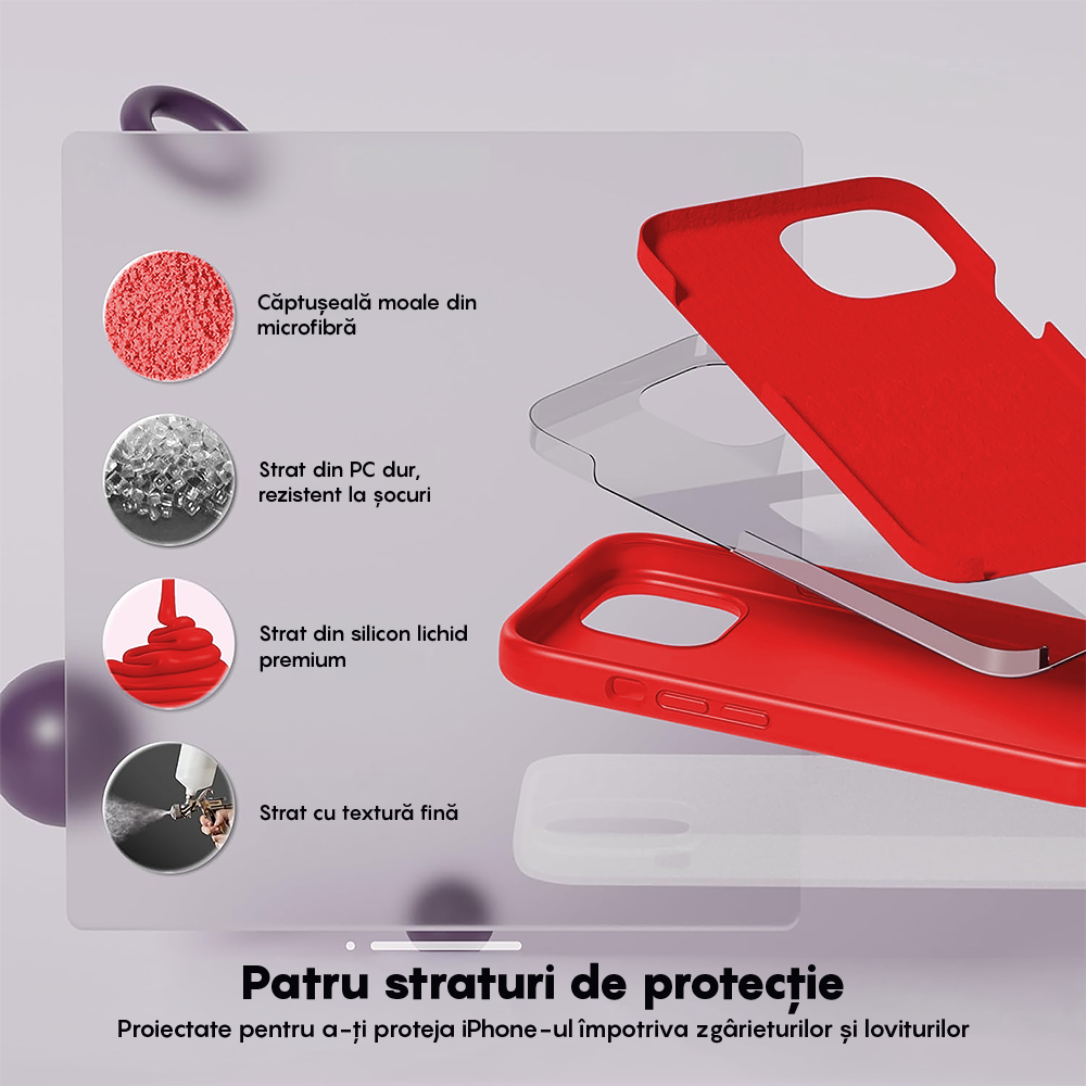 Husa Soft Silicone - iPhone 14 Pro - Red