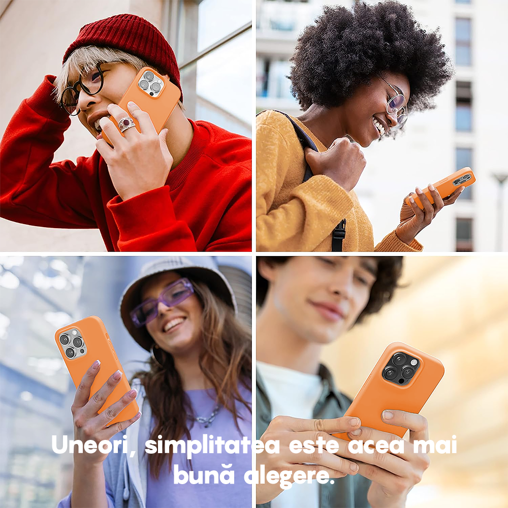 Husa Soft Silicone - iPhone 14 Pro - Nectarine
