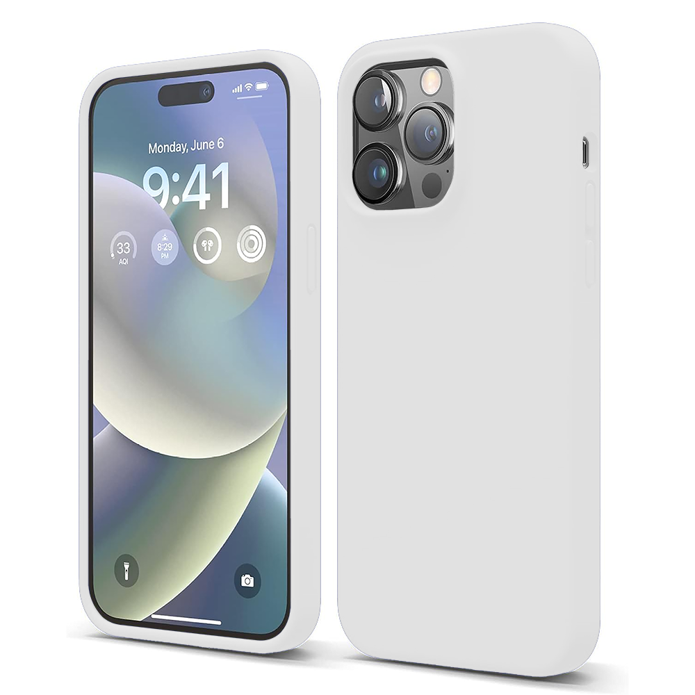 Husa Soft Silicone - iPhone 14 Pro - Alb