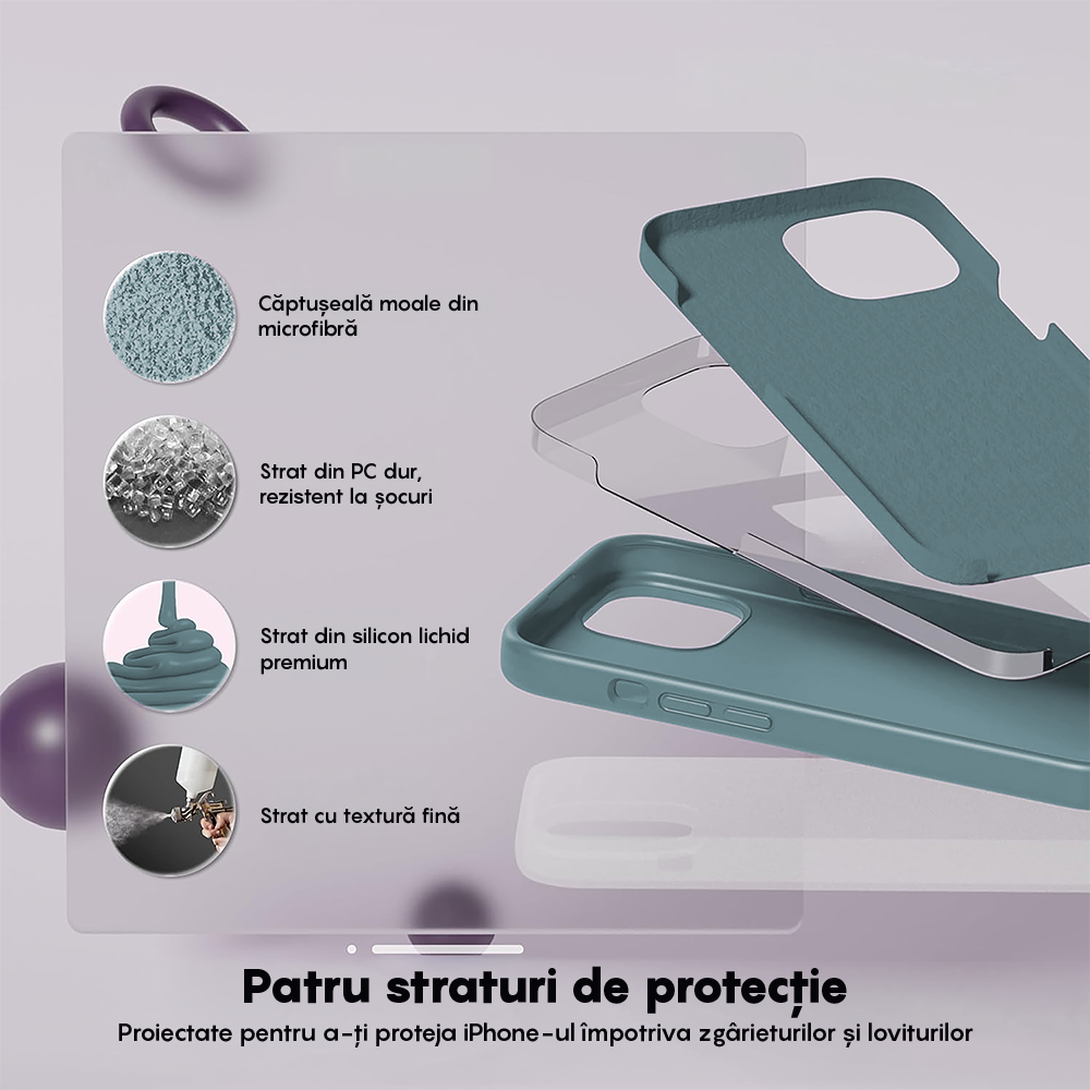 Husa Soft Silicone - iPhone 14 Pro - Midnight Blue