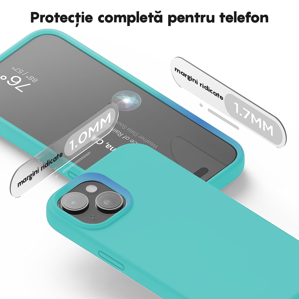 Husa Soft Silicone - iPhone 15 - Turcoaz