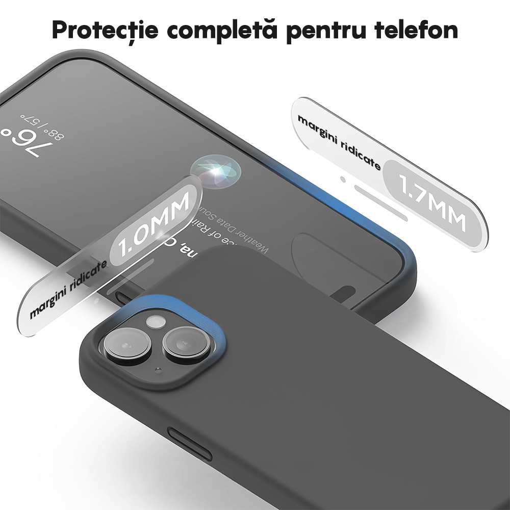 Husa Soft Silicone - iPhone 15 - Dark Grey