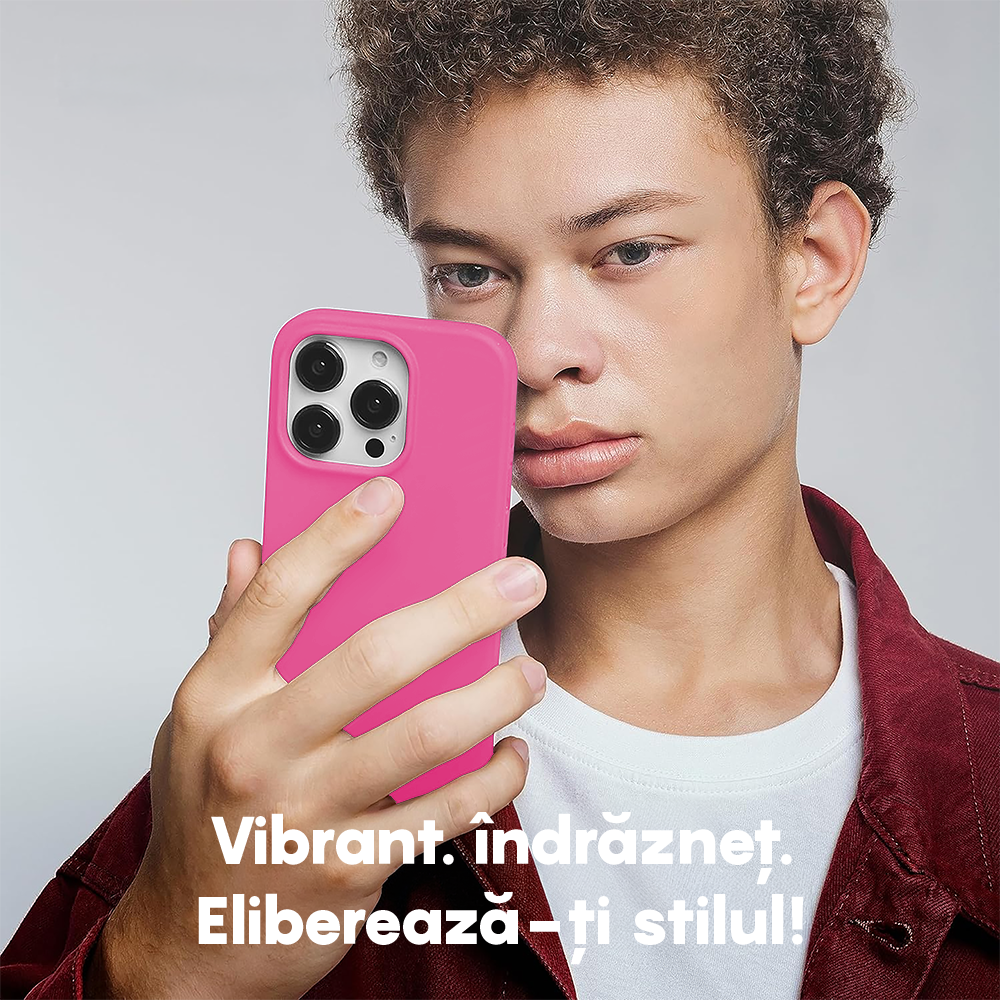 Husa Soft Silicone - iPhone 15 - Fuchsia