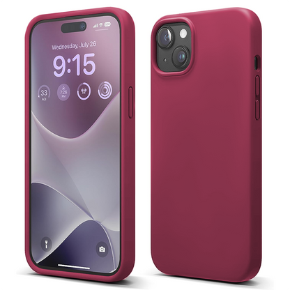 Husa Soft Silicone - iPhone 15 - Burgundy