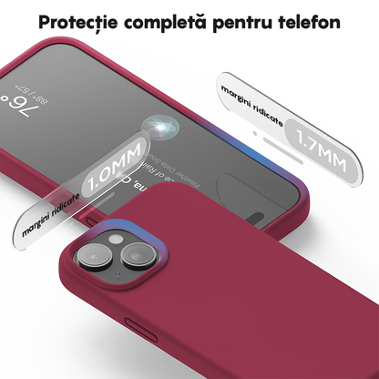 Husa Soft Silicone - iPhone 15 - Burgundy