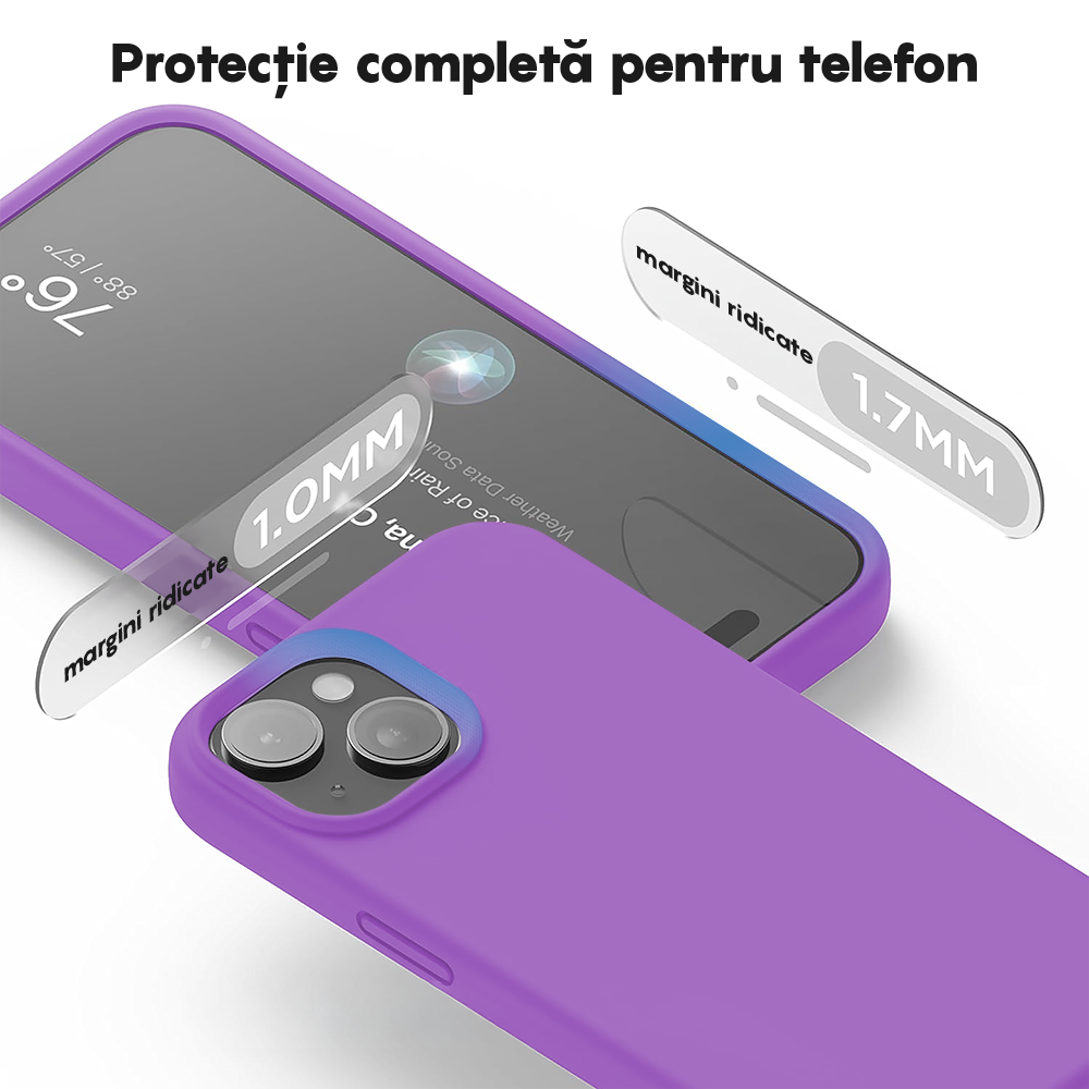 Husa Soft Silicone - iPhone 15 Plus - Light Purple