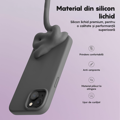 Husa Soft Silicone - iPhone 15 Plus - Dark Grey